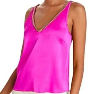 Generation Love Dallas Chain Tank Pink Large NWT